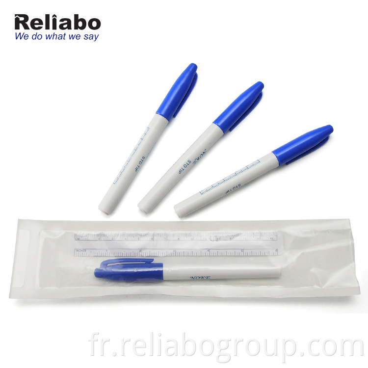 Marqueur médical de peau non toxique de stylo chirurgical stérile de Reliabo China Factory